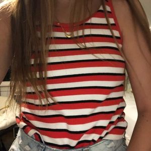 red striped tank top